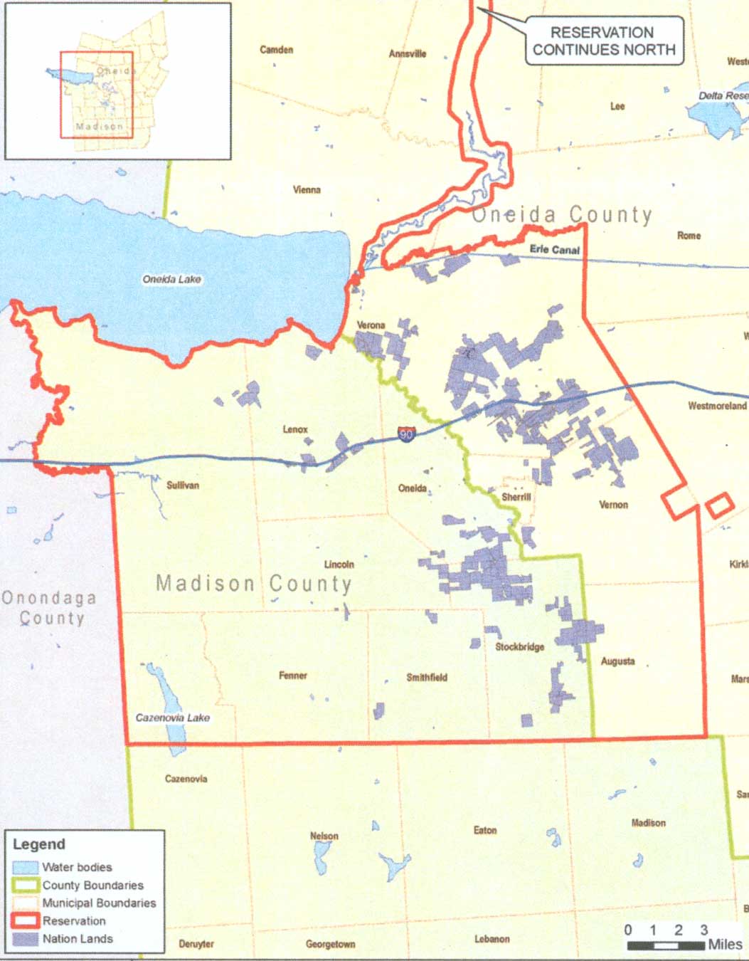Oneida Reservation Map