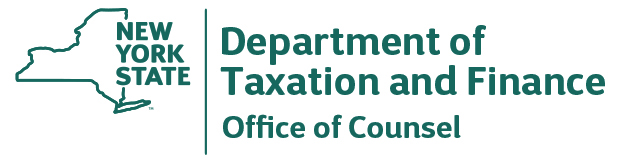 Logo for New York State Department of Taxation and Finance, Office of Counsel